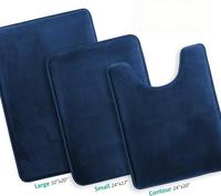 FIGOO - Prix surprise, 3 tapis de bain absorbants antidérapants en mousse à mémoire de forme en polyester super fibreux