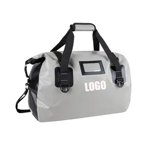 Bolsa de viagem em PVC 500D para acampamento, caiaque, rafting, barco, bagagem pesada, sacola seca à prova d'água para viagens, logotipo personalizado