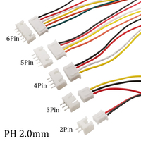 Kit Konektor Kabel Micro JST PH2.0mm XH2.54mm Jantan Betina 2/3/4/5/6 Pin Steker Terminal Kabel Ekstensi Soket 26AWG untuk Otomotif