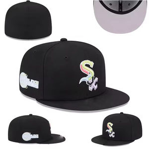 Gorras ajustadas con logotipo bordado 3D personalizado al aire libre nuevo equipo de béisbol oreja 6 paneles gorras Mlbing equipo papá sombreros gorra de béisbol - Product Image 3