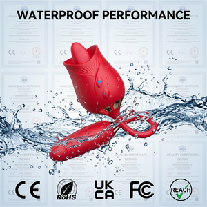 10 Anni di Servizio OEM ODM, 3 Colori Personalizzabili, <span class=keywords><strong>Vibratore</strong></span> Professionale FBA Prep 500mAh Retrattile in Silicone a Forma di Rosa - Product Image 5