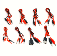 Sonde à double tête en U avec pince crocodile et câble de raccordement à fiche banane de 4 mm, isolation en PVC résistante à la chaleur