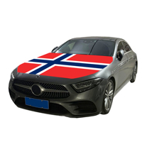 Couverture nationale de capot de voiture abordable drapeau Norvège couverture de moteur de voiture drapeau vente directe d'usine tissu polyester
