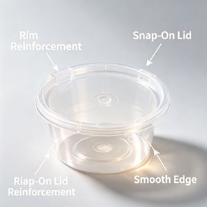 Contenant en plastique jetable à fermeture hermétique, gobelet à condiments en PP pour éviter les fuites de sauce lors de la livraison - Product Image 4