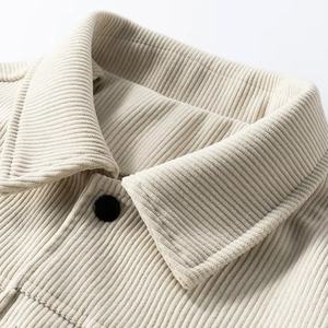 TKAN298D personalizado de talla grande para hombre suelto peso pesado nuevo estilo Casual Cool Light felpa bolsillo botón Color sólido chaqueta - Product Image 3