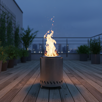 Mini poêle à bois et poêle de patio personnel - Petite poêle à charbon de bois pour le chauffage et la grillade