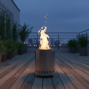 Brasero <span class=keywords><strong>de</strong></span> bureau en <span class=keywords><strong>bois</strong></span> - Mini poêle à <span class=keywords><strong>bois</strong></span> en acier inoxydable pour le bureau, le patio, le camping, la chaleur - Product Image 4