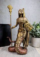 Meuble TV décoratif de haute qualité pour la maison-ancienne reine égyptienne tenant une statue de masse