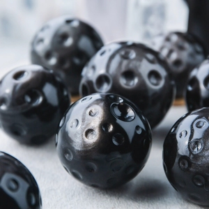 Nueva Esfera Lunar <span class=keywords><strong>de</strong></span> Obsidiana Plateada Pulida con Superficie Texturizada para Colección - Product Image 4