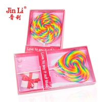 Vente en gros de sucettes géantes faites à la main, bonbons comestibles grands plats ronds et en forme de cœur