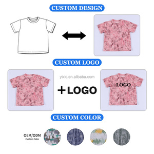 Camiseta Infantil de Manga Corta con Estampado Vintage, Efecto Desgastado, Textura Tie Dye, Tejido de Punto, Estampado Personalizado, Ligera y Transpirable - Product Image 5