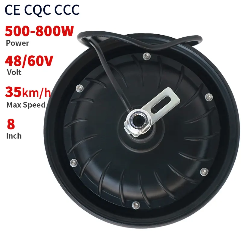 Motor de cubo 500w para scooter, 8 polegadas, 800w, motor de roda para skate elétrico