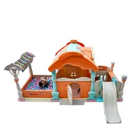 Plastic Play House with Ball Pool and Slide for Kids
