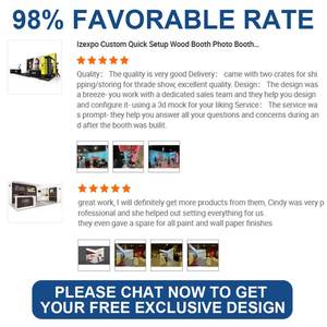 Stand d'exposition Izexpo, conception gratuite, montage rapide en 30 minutes, projecteur LED, stand commercial, 10x20 pieds, stand d'exposition personnalisé, stand de salon professionnel - Product Image 5