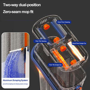 Commercio all'ingrosso on-line fornitore polvere commerciale 360 <span class=keywords><strong>per</strong></span> la pulizia del pavimento mocio 3 parti mocio rotante maniglia tutti i <span class=keywords><strong>pavimenti</strong></span> e le finestre mocio piatto - Product Image 4