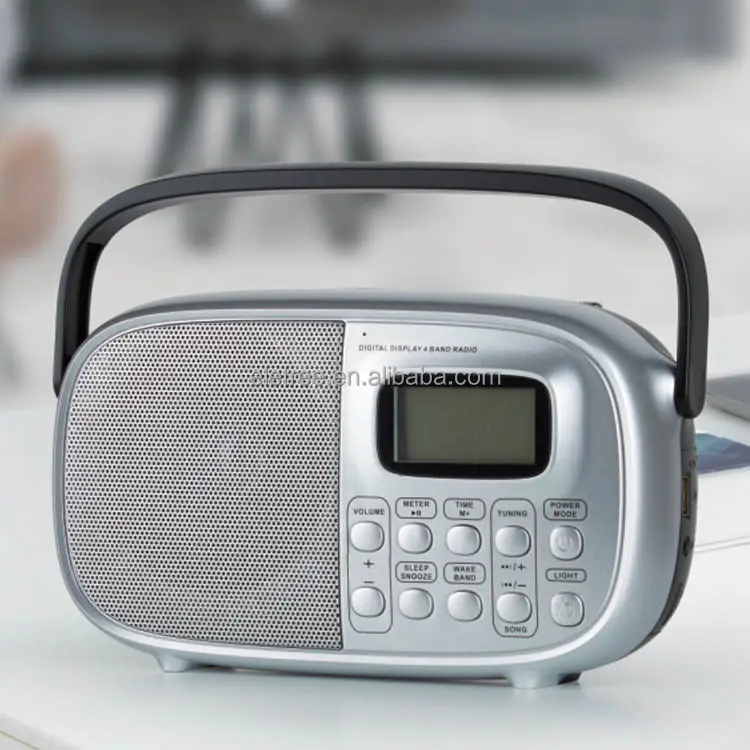 Speaker jam Alarm Digital portabel, Speaker jam Alarm Digital dengan tampilan Lcd Rohs, Radio Fm Am Bt Mw