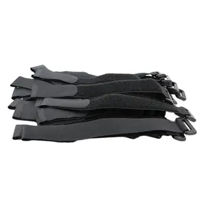 Prezzo di fabbrica morbido cinturino elastico nero elasticizzato gancio e anello per borse