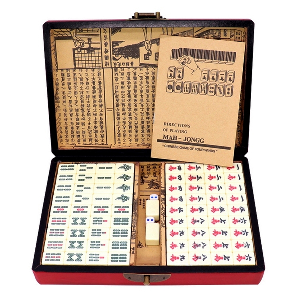 Mahjong Set - 144 Tiles Chinese Numbered Mahjong Game