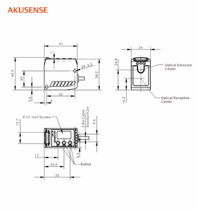 Capteur photoélectrique à fente AkuSense ELT-M10B4, fente de 10 mm, NPN, IR 860 nm, ≤1 ms, 2 kHz, 12-24 V CC, IP50, montage M3, pour étiqueteuse/alimentateur/coupe-épingle - Product Image 3