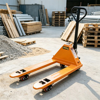 Chariot à palettes manuel en nylon et PU avec logo personnalisé, robuste, portable, levage rapide, grande capacité, pour le transport de marchandises