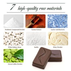 Meilleure qualité OEM ODM Probiotique Detox Supplément amincissant pour la perte de poids Chocolat noir pour adultes Supplément de santé - Product Image 3