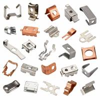 Fixations métalliques personnalisables de formes variées, plaquées cuivre et zinc, pièces de fabrication de tôlerie, clips industriels
