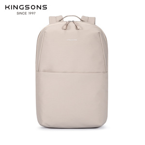 Kingsons Laptop <b>Backpack</b> Large Capacity Unisex Solid Color Casual Commute Travel <b>Backpack</b> <b>With</b> Laptop <b>Compartment</b> - Product Image 4