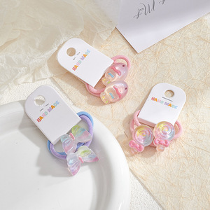 Coleteros de Plástico Transparente con Diseño de Mariposas Arcoíris, Dulces y Lindos, para Niñas, Primavera-Verano - Product Image 3