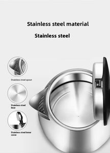 Hervidor de Agua Eléctrico Portátil de Gran Capacidad, 1.8L 2L, Calentamiento Rápido, 1500w, Acero Inoxidable - Product Image 3