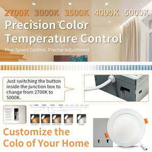 6 Confezioni di Faretti LED da Incasso a Soffitto 5CCT, Luce Rotonda Sottile con Scatola di Giunzione, Downlight per Interni Casa e Cucina, Certificati ETL ed Energy Star - Product Image 4