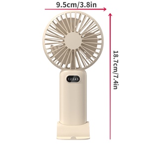 2024 Best-Selling Mini Handheld Display Portable USB Fan Cute Small Rechargeable Fan with Stand for Outdoor Use - Product Image 6