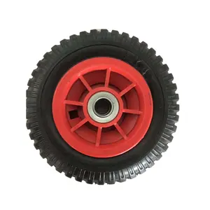 2.50-4 solid rubber wheel from Chinese factory high quality for wheel barrow trolley hand truck 8 inch trolley PU wheel