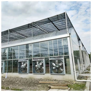 Kits de serre pour maison de culture de fleurs en verre trempé Venlo pour l'agriculture en plein air, résistant à la neige - Product Image 1