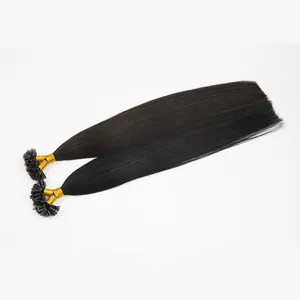 Best Quality 100% Human Hair Could be Perm and dye #1B U Tape In Silky Straight For Hair Extensions