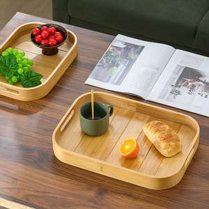 <b>Tea</b> <b>tray</b> made of bamboo, rectangular or round, Japanese or Nordic style, suitable for home, restaurant, or hotel use. Also - Product Image 4
