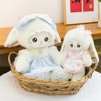 Peluche Mouton Lolita Douce, Jouet en Peluche Agneau Blanc avec Robe pour Vente en Gros et Assortiments Cadeaux