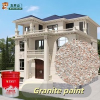 Revêtement liquide acrylique à base d'eau pour murs extérieurs (Villa) Peinture en spray multicolore effet granit