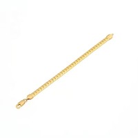 Bracelet chaîne serpent plat en acier inoxydable plaqué or classique tendance pour femmes - Cadeau d'anniversaire