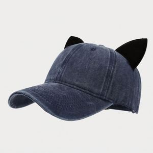 Europe America Velvet <b>Cat</b> Ears Baseball Cap Sport Ladies Summer Soft <b>Top</b> Duck Tongue Couple Personality Hat Golf Gorra Man - Product Image 5