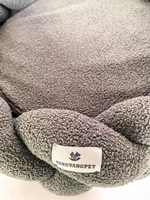 Coussin rond pour animaux de compagnie, en laine et éponge, tissé, doux, lavable, avec housse amovible, confortable pour l'hiver, pour chiens, chats et petits animaux