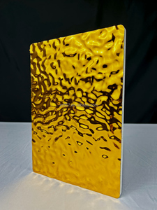 Panneau <span class=keywords><strong>mural</strong></span> en PVC de luxe finition jaune métallisé, effet miroir doré brillant, anti-traces de doigts, résistant aux rayures, pour salle de bain et entrepôt - Product Image 2