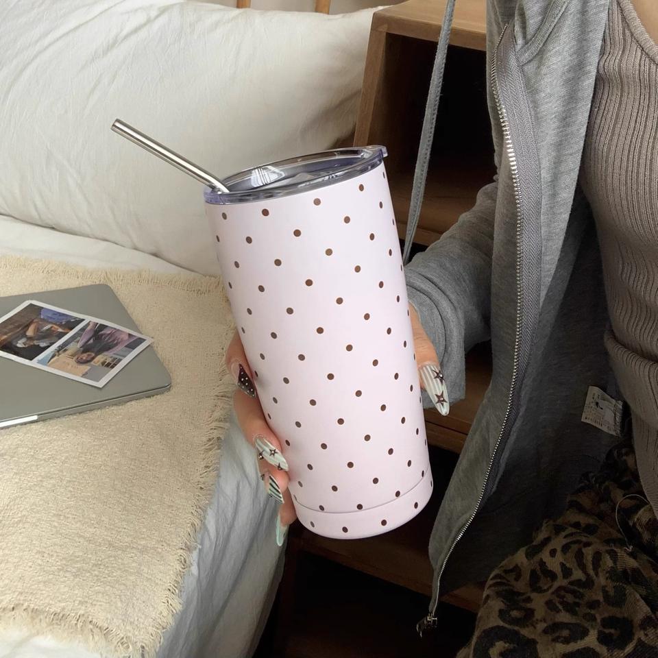 304 Stainless Steel Insulation Bottle Polka Dot Pattern Supports ...