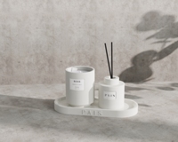 C & H vente en gros personnalisé mode luxe roseau diffuseur bouteille roseau diffuseur bouteille 150ml verre nervuré roseau diffuseur pot