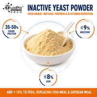 Poudre de levure inactif, protéines brutes 35%-50%, humidité ≤9%, cendres ≤8%, améliore la nutrition des aliments et stimule l'appétit des animaux