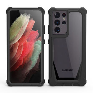 Fundas para Teléfono Transparentes de TPU+PC con Diseños Innovadores, Fundas Protectoras Antigolpes de Color Combinado para <span class=keywords><strong>Samsung</strong></span> <span class=keywords><strong>Galaxy</strong></span> S21 Ultra - Product Image 1