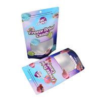 Op maat gedrukte aluminiumfolie diepvriesdroogde snoepdoypack staande pouch voedselverpakking mylar zakken met transparant venster