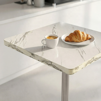 Table et chaises de salle à manger de style simple, table ronde en contreplaqué de 60 cm, dimensions et couleurs personnalisables