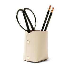 Cylindrical PU leather pen holder, desktop <b>storage</b> box for <b>remote</b> <b>controls</b>, stationery <b>storage</b> bucket, creative vase container. - Product Image 4