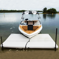 Plateforme aquatique gonflable en forme de V, quai flottant portable, plateforme de stationnement pour bateaux et yachts gonflables