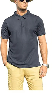 Wholesale Customized Good Quality Dark <b>Green</b> Polo <b>Shirts</b> Regular-Fit Quick-Dry Golf Polo <b>Shirt</b> With Cuff Pocket - Product Image 4